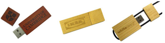 Get your logo engraved on wood USB drives