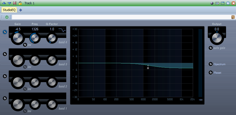 high-shelf EQ for cassette recording on chrome tapes with normal EQ