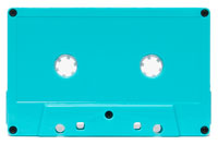 Turquoise cassette shell w/ no window