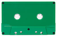Green cassette shell w/ no window