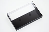 Black back / Clear front with square corners cassette case