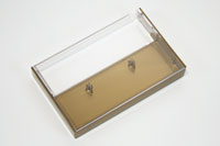 Gold back / Clear front with square corners cassette case