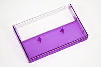 Purple Tint back / Clear front with square corners cassette case