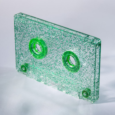 green glitter cassette c-zero
