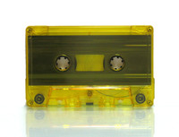 yellow tinted audio cassette c-0 c-zero