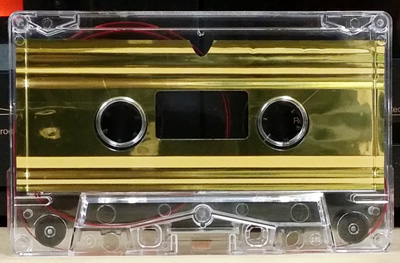 Gold foil tabs out cassette