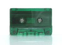 green tinted audio cassette c-0 c-zero