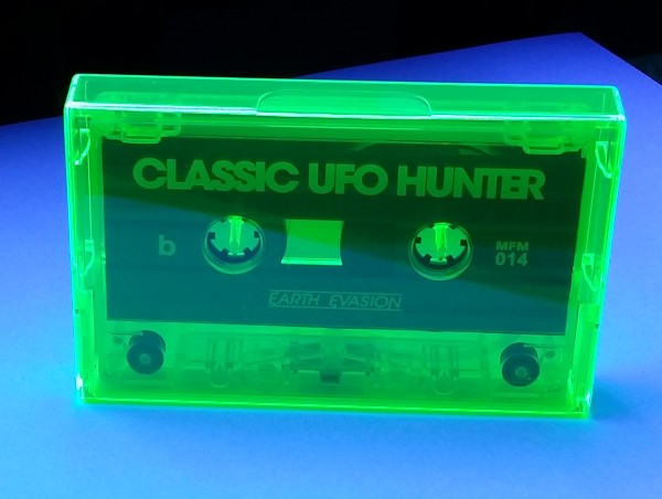 Fluorescent green audio cassette cases and cassettes