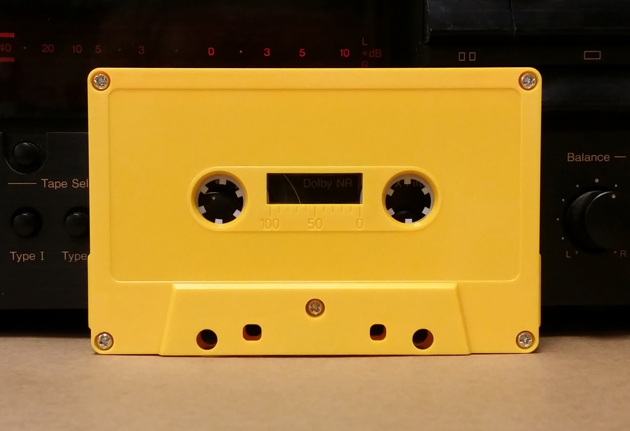 mustard audio cassette