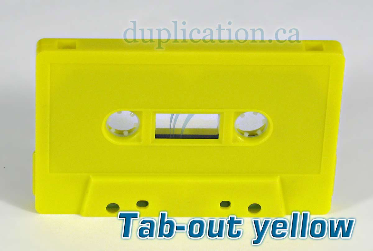 yellow audio cassette