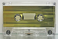 Gold metallic audio cassette