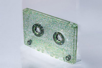 Silver/Green/Red Glitter cassette