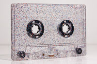 Silver / Blue / Red Glitter cassette