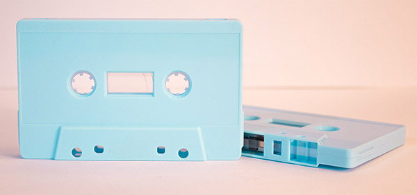 baby blue audio cassette color