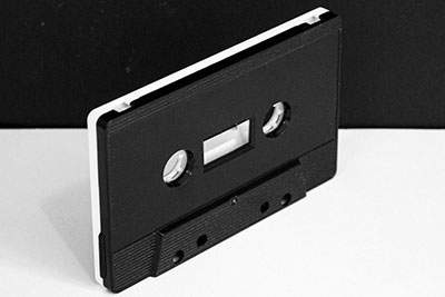 C-45 Bicolor Black And White Audio Cassettes