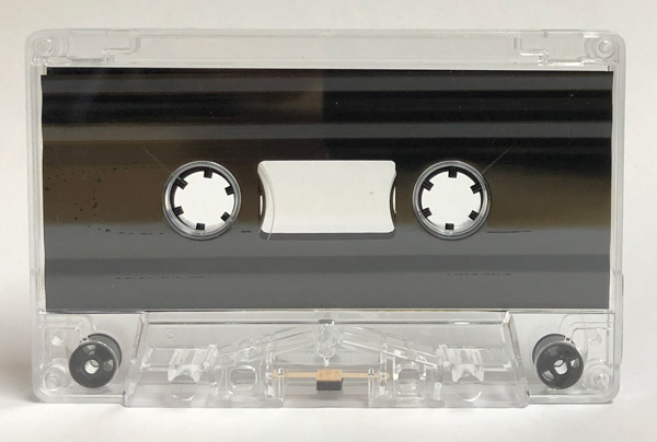 clear cassette with black liner - the classic