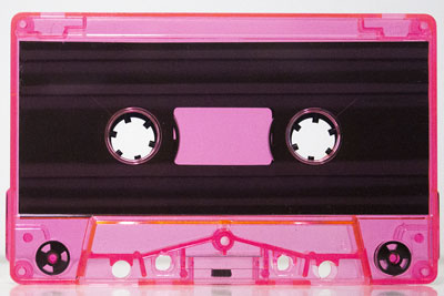 C-62 Florescent Pink Tinted Audio Cassettes with Graphite Liners