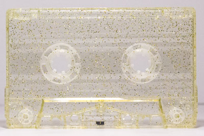 C-25  Gold Glitter Audio Cassettes with Superferro Hi-fi Music-Grade Audio Tape  