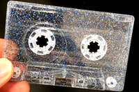 Silver & Blue Glitter cassettes