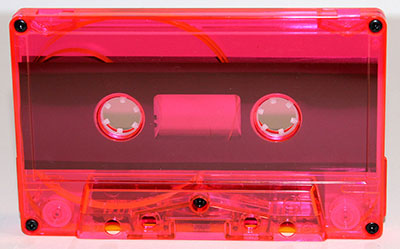 C-46 fluorescent Pink Cassettes with Hi-fi Music-Grade