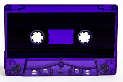 C-26 Purple Tinted Sonic Tabs Out Audio Cassettes with Hi-Fi Music-Grade Audio Tape