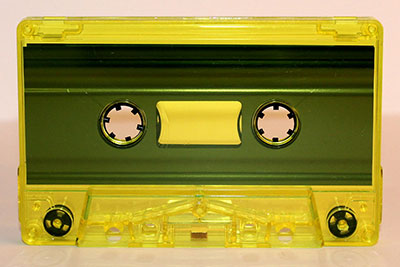C-37 Yellow Tinted Audio Cassettes with Super Ferro Music-Grade Audio Tape