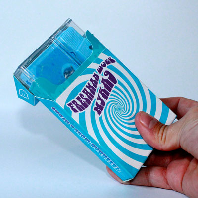 Cigarette pack style AKA fliptop printed package for cassette case