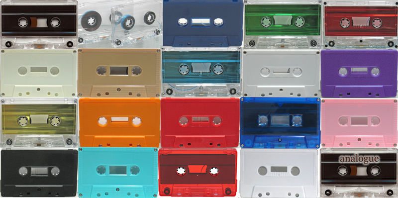 colored audio cassettes