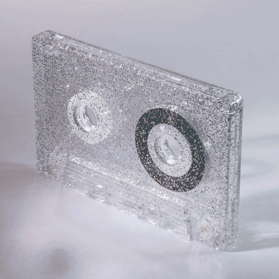 Glitter cassette tape shells by Duplication.ca