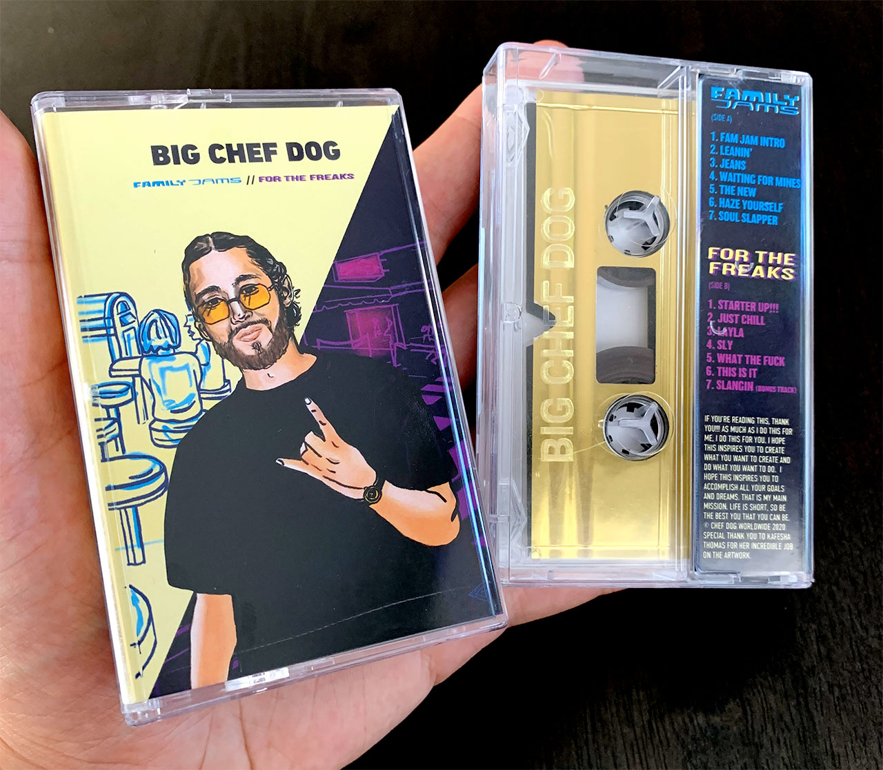 Big Chief Dog w/ laser engraved cassette