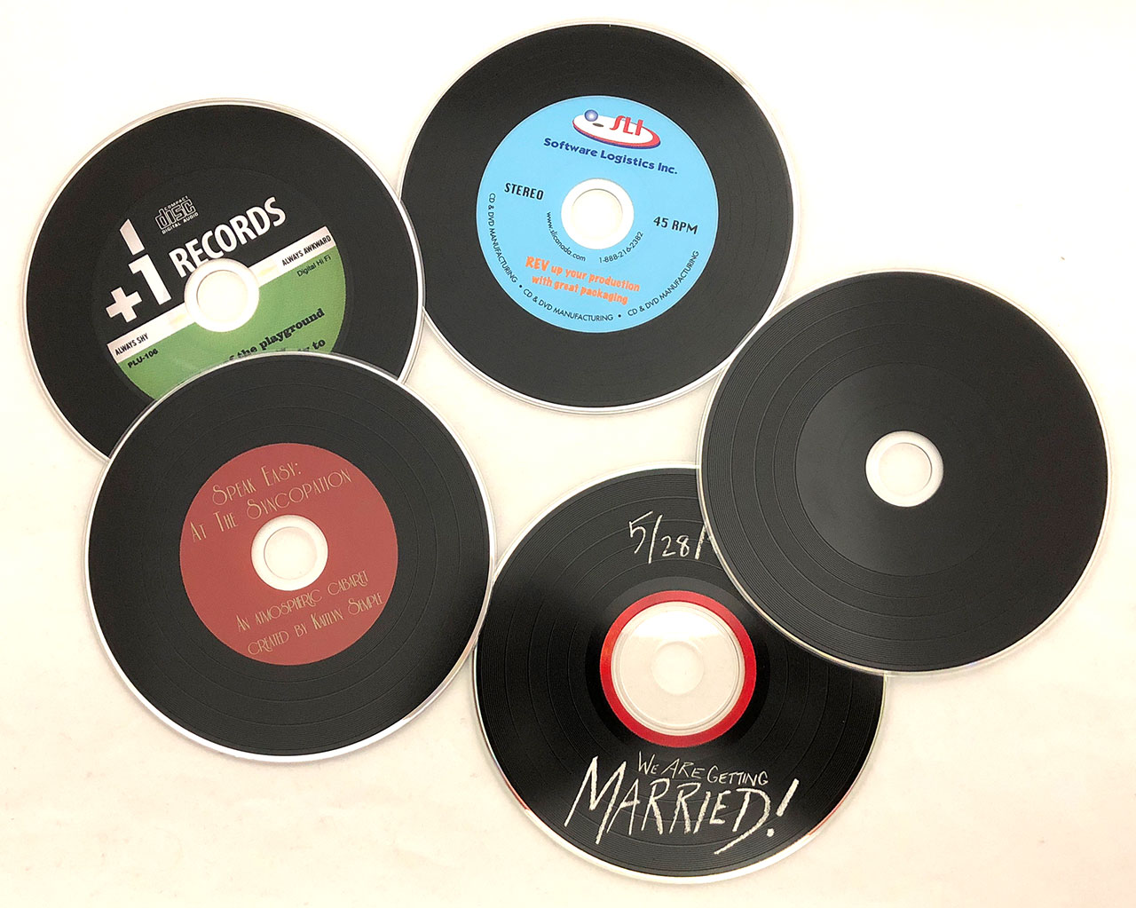 CD silkscreen w/ vinyl grooves