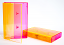 Norelco cassette case with fluorescent orange front and fluorescent pink back from Duplication.ca