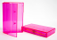 Norelco cassette case with fluorescent pink front and back from Duplication.ca