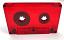 c-20 chrome red tinted transparent cassette with clear liners