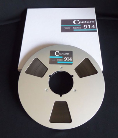 Capture 914 Reel to Reel Audio Tape on New 10.5 Inch Metal Reel With Box,  Quarter Inch x 2500 Feet - 1/4 Tape - Reel-to-Reel - Blank Media (Tape,  Optical, etc) 