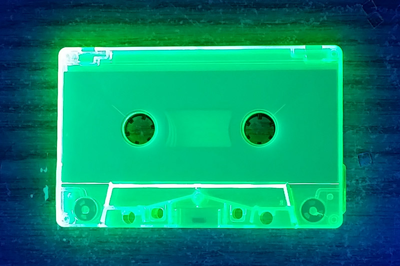 Green Reel to Reel Cassette Tapes