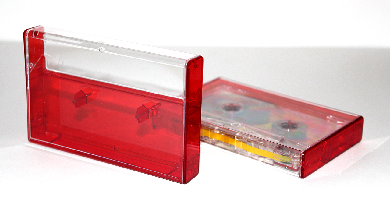 Clear/Red Tinted Norelco Case for Audio Cassettes - Cassette Boxes  (Norelcos) - Audio Cassettes 