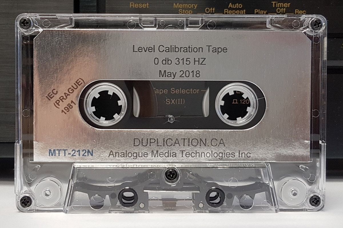 Test Tape TT-PR Speed Calibration Cassette 