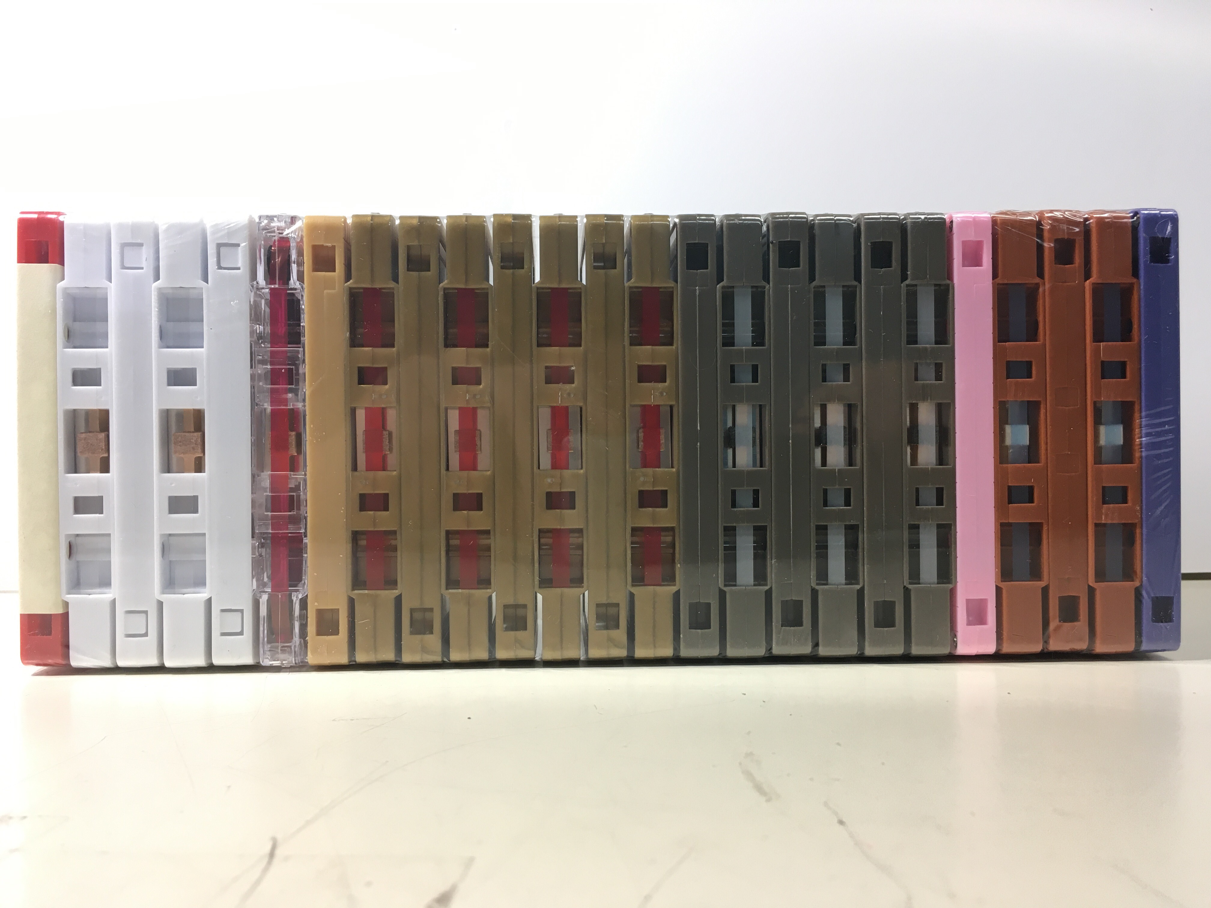 C-15 Normal Bias mixed colour cassettes 25 pack
