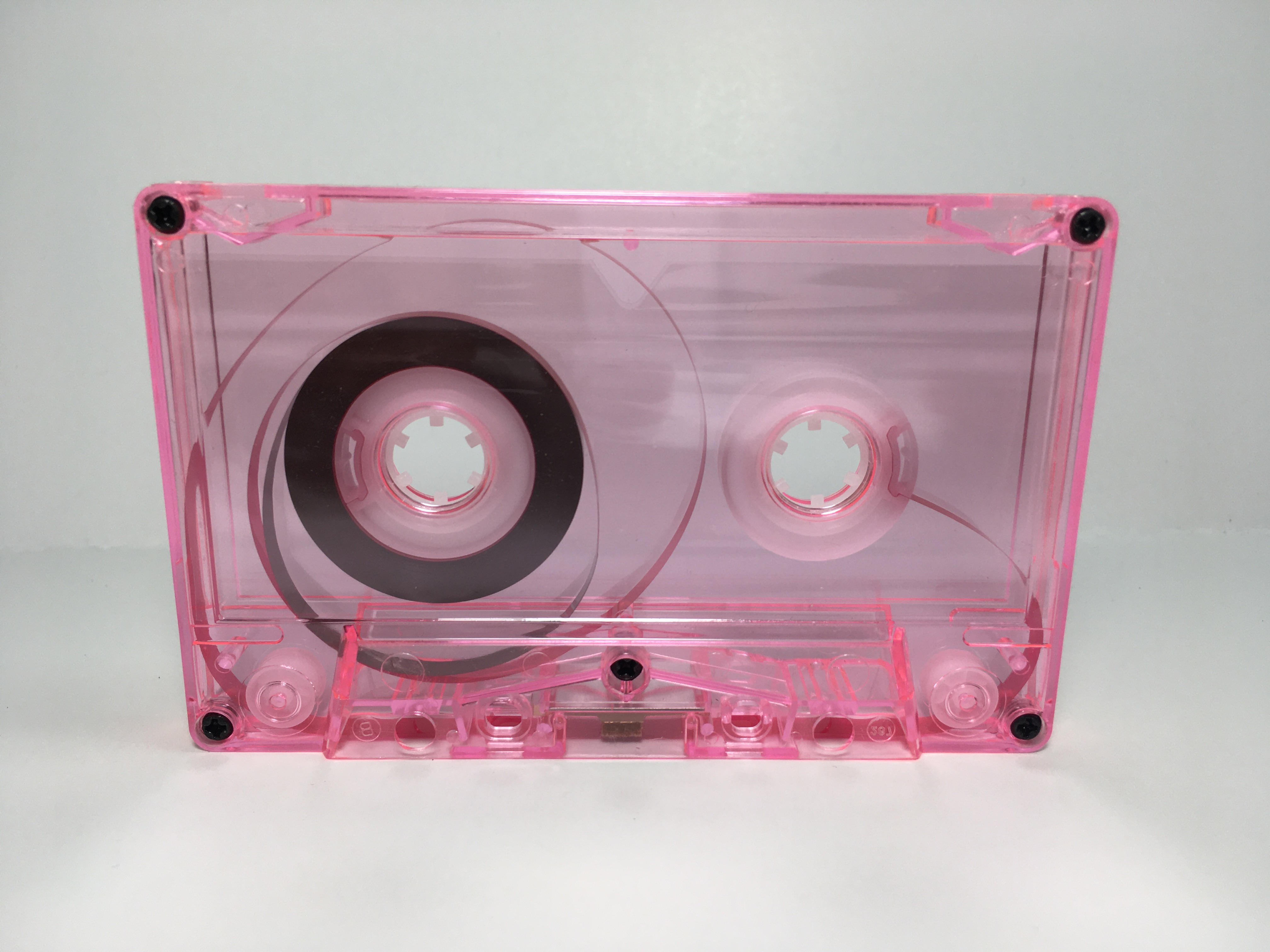 C-44 Normal Bias Pink Transparent Cassettes 12 Pack