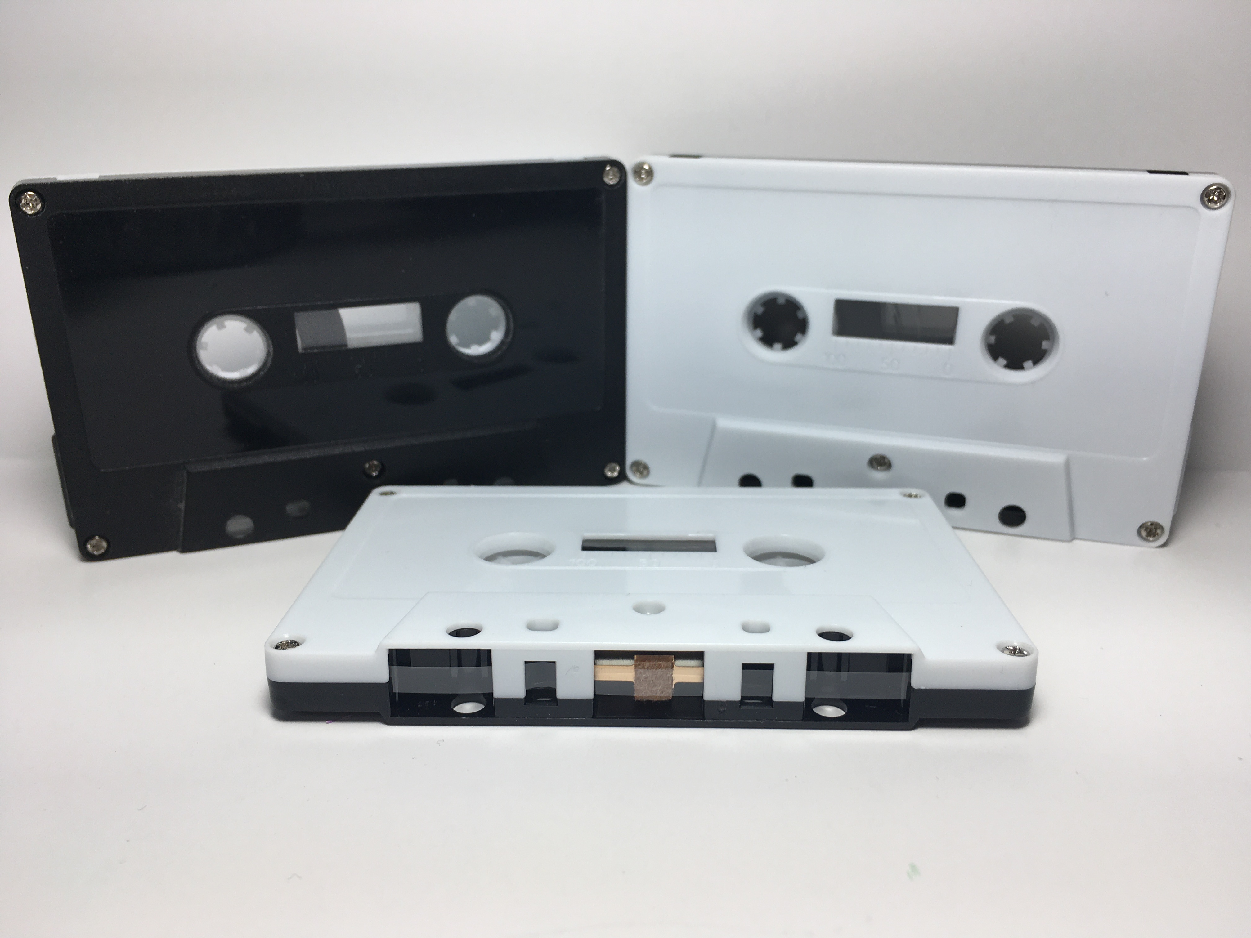 C-40 High Bias Black & White Cassettes 20 pack
