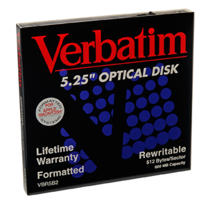 Verbatim 5.25 MO 1X Capacity - 1 x Magneto-Optical disk 600 MB