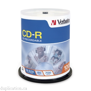 Verbatim - CD-R 700 MB ( 80min ) 52x - spindle - storage media CASE QTY = 4
