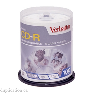 Verbatim - CD-R 700 MB 52x - white - spindle - 4x100 pk