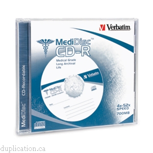 Verbatim MediDisc - 1 x CD-R 700 MB ( 80min ) 52x - thermal transfer printable