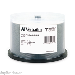 Verbatim MediDisc - 50 x CD-R 700 MB ( 80min ) 52x - white - ink jet printable