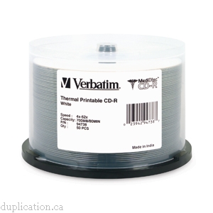 Verbatim MediDisc - 50 x CD-R 700 MB ( 80min ) 52x - white - thermal transfer printable