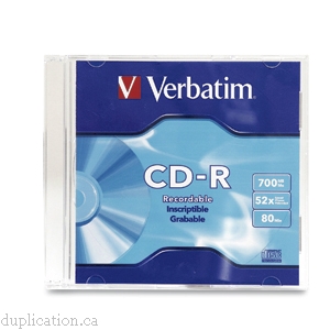 VERBATIM CORPORATION - 50X 1PK CD-R 80MIN 700MB 52X BRANDED SLIM CASE