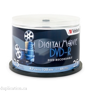 Verbatim DigitalMovie - 25 x DVD-R 4.7 GB 8x – spindle