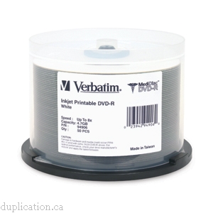 Verbatim MediDisc - 50 x DVD-R 4.7 GB 8x - white - ink jet printable surface